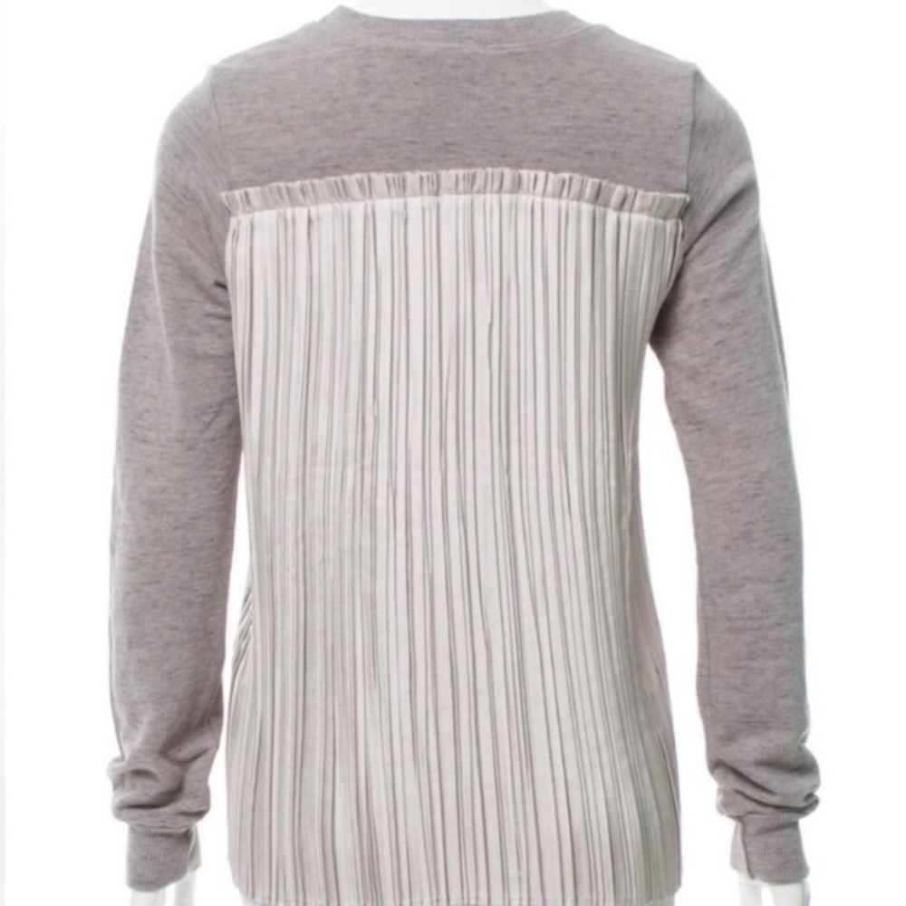 Clu - Pleat-Accented Long Sleeve Top Sweatshirt - Gray Size S NET-A-PORTER - NWT